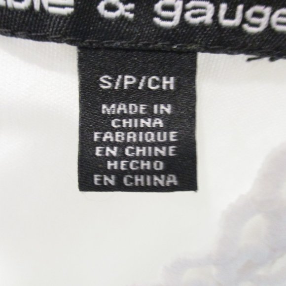 CABLE & GAUGE WHITE COTTON BLEND LACEY TOP. FULLY LINED SIZE SM - Picture 10 of 12